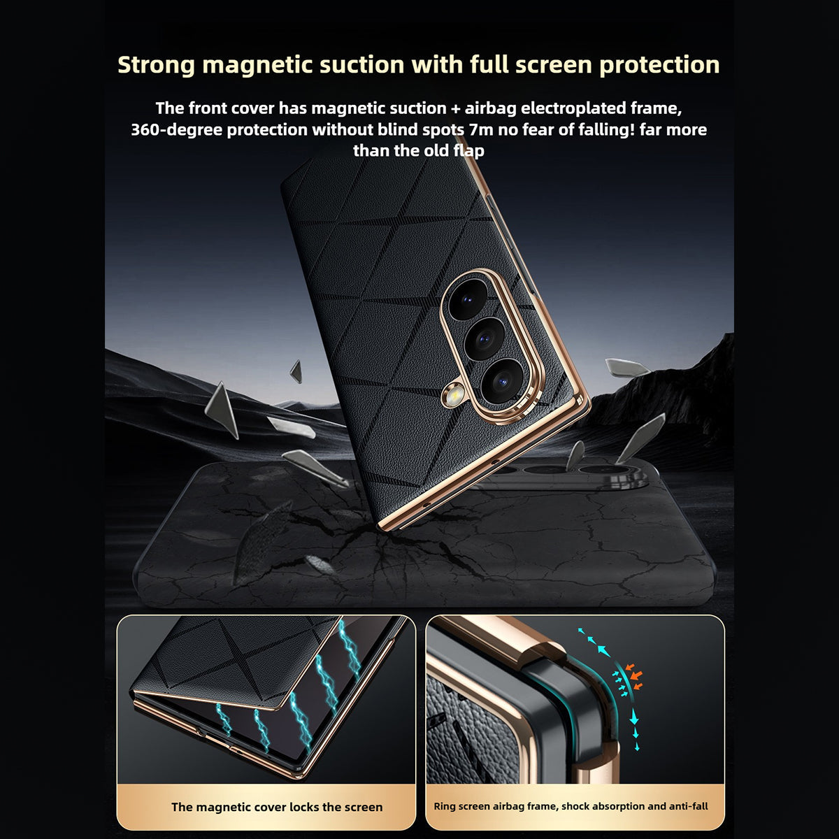 Luxury Leather Magnetic Flip Case