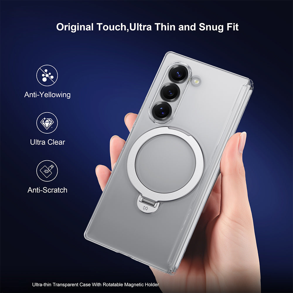 Clear Magnetic Case with 360° Ring Holder