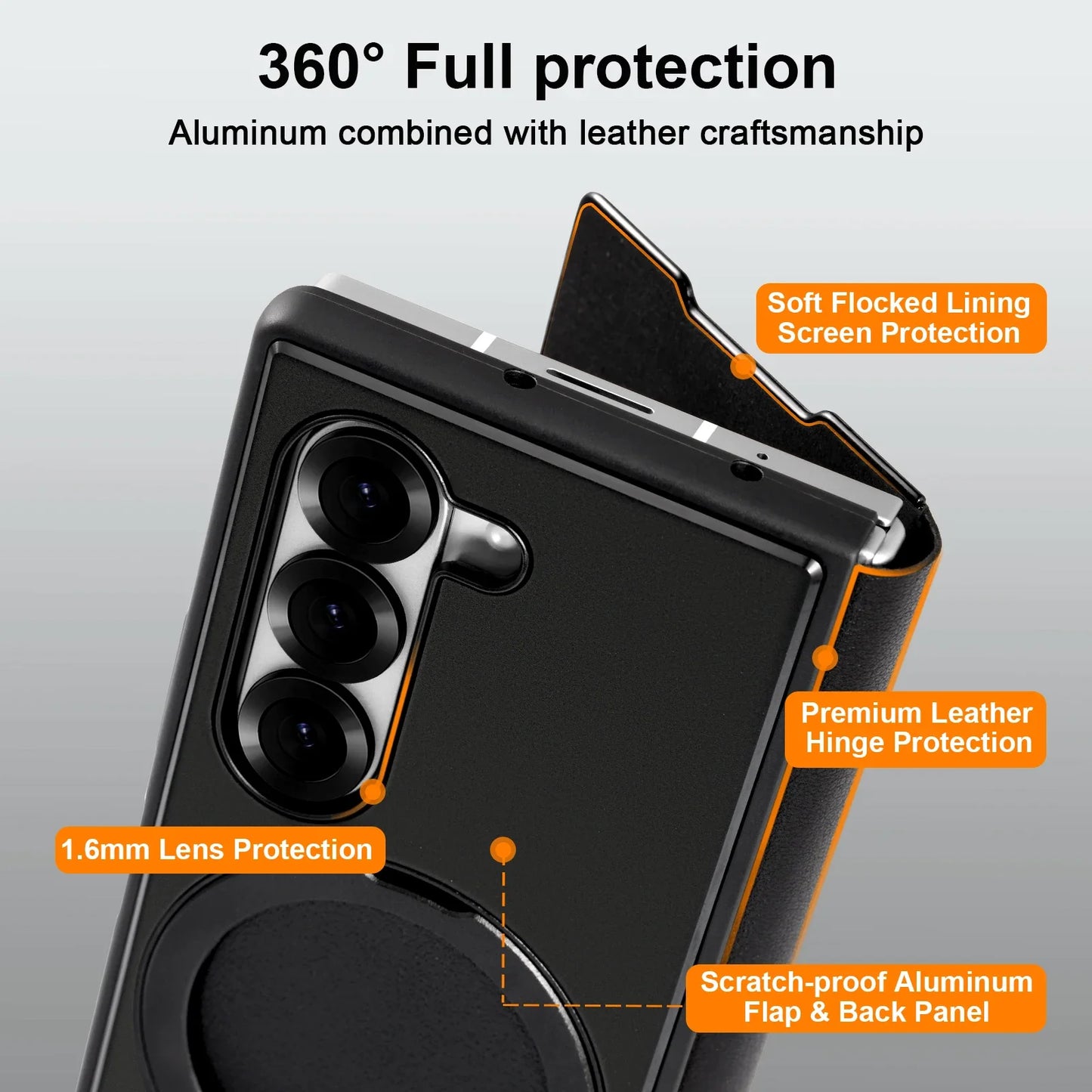 MagSafe Metal Flip Case with Kickstand