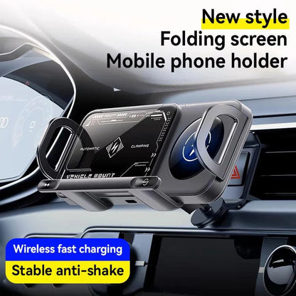 Dual Coil Wireless Charger Car Mount Stand