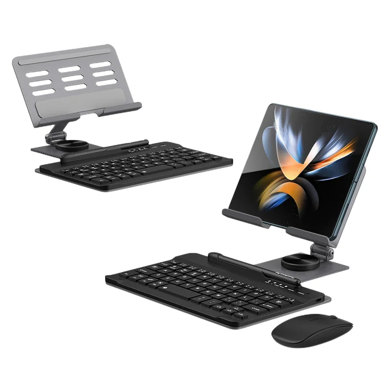Portable Wireless Keyboard & Stand Set