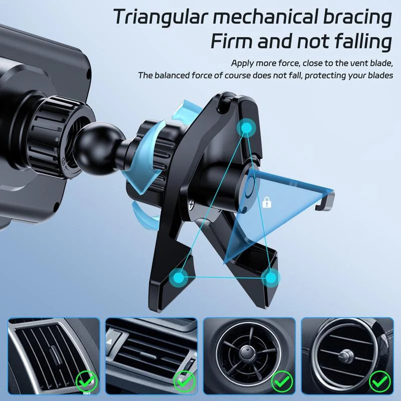 Dual Coil Wireless Charger Car Mount Stand