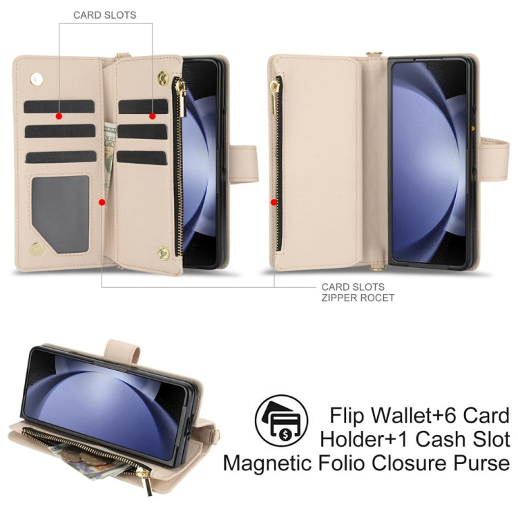 Rhombic Zipper Wallet Leather Case