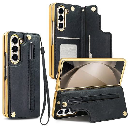 Folding Flip Leather Case with Holder
