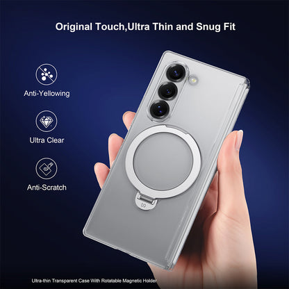 Clear Magnetic Case with 360° Ring Holder