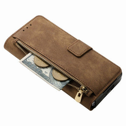 Retro MagSafe Magnetic Zipper Wallet Leather Case